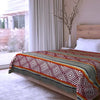 EXTRA LARGE SOFT & WARM ALPACA WOOL BLANKET 79x90" AZTEC PATTERN GRAY