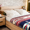 EXTRA LARGE SOFT & WARM ALPACA WOOL BLANKET 75x90" NATIVE SOUTH AMERICAN PATTERN