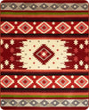 EXTRA LARGE THICK SOFT & WARM ALPACA WOOL BLANKET 90x76" AZTEC GEOMETRIC PATTERN