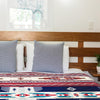 EXTRA LARGE SOFT & WARM ALPACA WOOL BLANKET 75x90" NATIVE SOUTH AMERICAN PATTERN